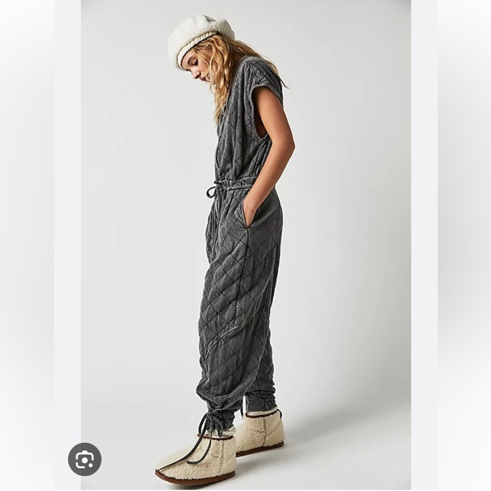 Free People Quilted Betty Coverall Overall Small